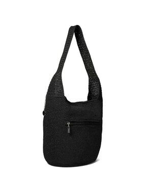The Sak 120 Hobo Bag Purse Black Hand Crochet